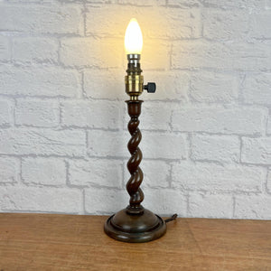 Barley Twist Wood Lamp