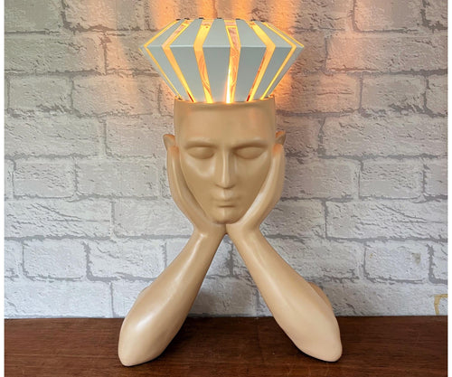 Head In Hands Lamp, Quirky Gift