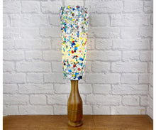 Load image into Gallery viewer, 70’s Wood Lamp With Psychedelic Shade.
