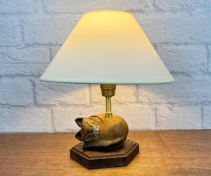 Wooden Cat Lamp, Cat Lover Gift