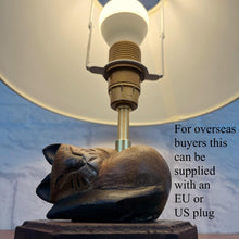 Load image into Gallery viewer, Wooden Cat Lamp, Cat Lover Gift
