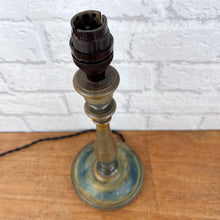 Load image into Gallery viewer, Turned Wood Lamp Base, Antique Wooden Lamp
