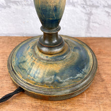 Load image into Gallery viewer, Turned Wood Lamp Base, Antique Wooden Lamp
