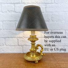 Load image into Gallery viewer, Vintage French Lamp, Wood Chamberstick Lamp
