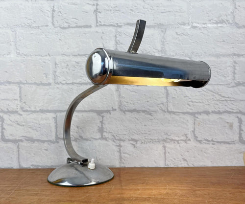 Art Deco Chrome Bankers / Piano Lamp