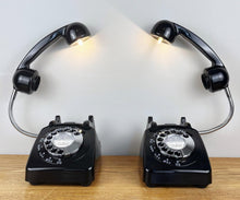 Load image into Gallery viewer, Pair Of Retro Black Telephone Bedside Lamps.
