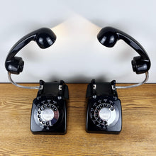 Load image into Gallery viewer, Pair Of Retro Black Telephone Bedside Lamps.
