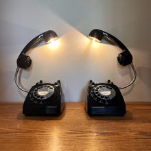 Load image into Gallery viewer, Pair Of Retro Black Telephone Bedside Lamps.
