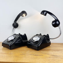 Load image into Gallery viewer, Pair Of Retro Black Telephone Bedside Lamps.
