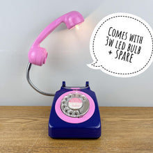 Load image into Gallery viewer, Dark Blue &amp; Pink Desk Lamp.
