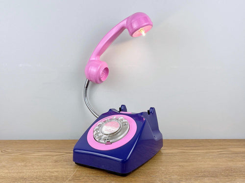 Dark Blue & Pink Desk Lamp.
