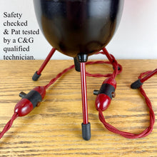 Load image into Gallery viewer, Pair Of Mid Century Atomic Burgundy Lamps
