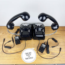 Load image into Gallery viewer, Pair Of Retro Black Telephone Bedside Lamps.
