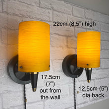 Load image into Gallery viewer, Pair Of Mid Century Wall Lights, Orange And Black.
