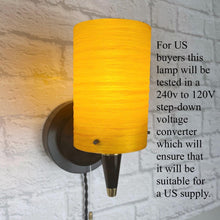 Load image into Gallery viewer, Pair Of Mid Century Wall Lights, Orange And Black.
