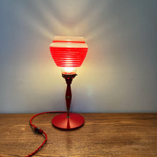 Load image into Gallery viewer, Mid Century Atomic Red Lamp
