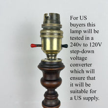 Load image into Gallery viewer, Wooden Lamp Base Antique, Fruit Wood Lamp
