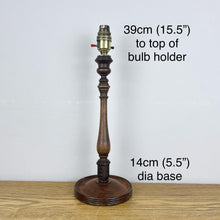 Load image into Gallery viewer, Wooden Lamp Base Antique, Fruit Wood Lamp
