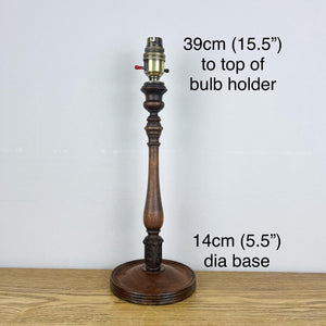 Wooden Lamp Base Antique, Fruit Wood Lamp
