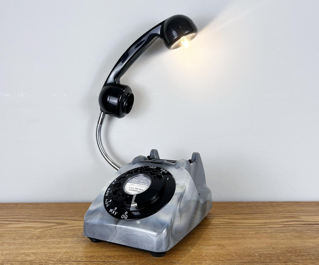 Grey & Black Desk Lamp, Working From Home Gift.