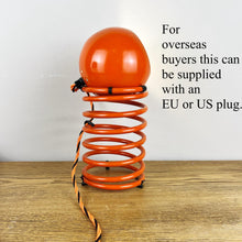 Load image into Gallery viewer, Herbert Terry Zebedee lamps, Retro Orange 1970s.

