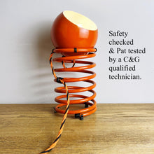 Load image into Gallery viewer, Herbert Terry Zebedee lamps, Retro Orange 1970s.
