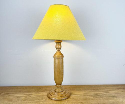 Vintage Cottagecore Wood Lamp
