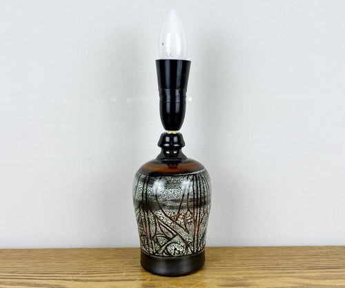 Vintage Cornish Pottery Lamp, Newlyn Celtic Medallion