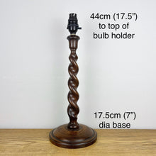 Load image into Gallery viewer, Antique Large Barley Twist Lamp

