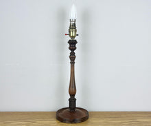 Load image into Gallery viewer, Wooden Lamp Base Antique, Fruit Wood Lamp

