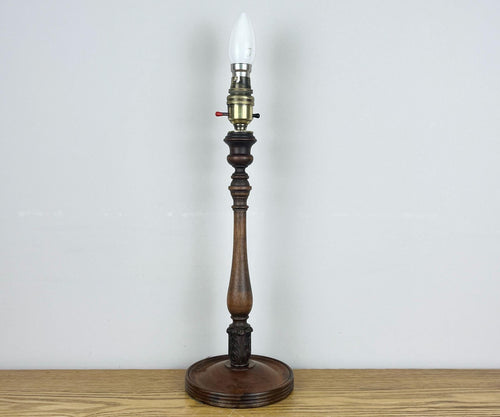 Wooden Lamp Base Antique, Fruit Wood Lamp