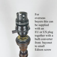 Load image into Gallery viewer, Tall Antique Carved Wooden Lamp.
