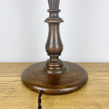 Load image into Gallery viewer, Tall Antique Carved Wooden Lamp.
