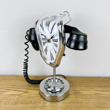 Load image into Gallery viewer, Surreal Melting Clock Telephone Lamp
