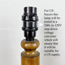 Load image into Gallery viewer, Vintage Wooden Lamp Base

