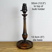 Load image into Gallery viewer, Antique Wooden Oak Lamp.
