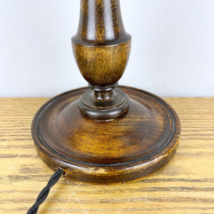 Antique Wooden Oak Lamp.