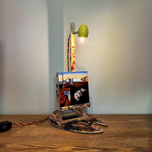 Load image into Gallery viewer, Surreal Artist Lamp, Surrealist Decor.
