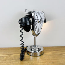 Load image into Gallery viewer, Surreal Melting Clock Telephone Lamp
