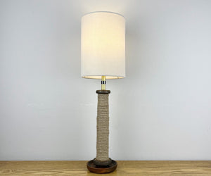 Vintage Rustic Mill Bobbin Lamp