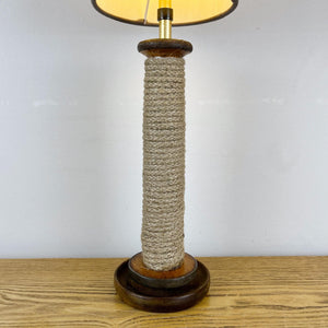 Pair Of Vintage Rustic Mill Bobbin Lamps