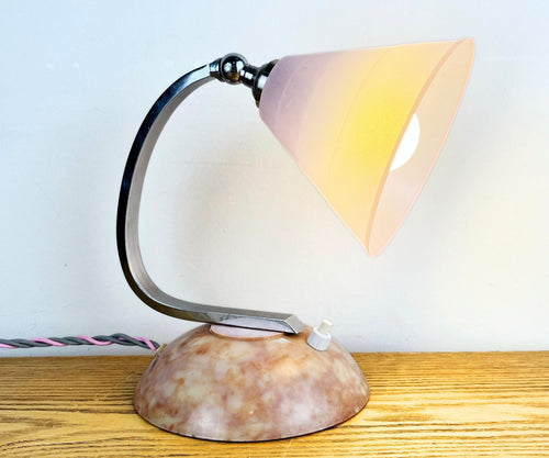 Vintage Bakelite & Chrome Art Deco Lamp.