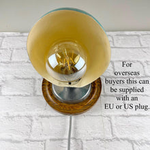 Load image into Gallery viewer, Industrial 1940’s Turqoise Wall Mounted Work Light.
