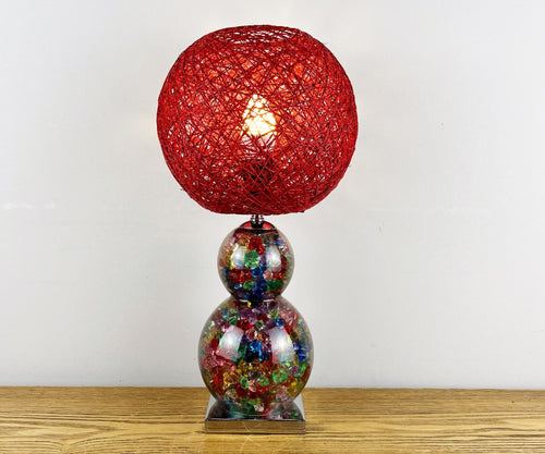 Vintage Glass Multicoloured Bubble Lamp