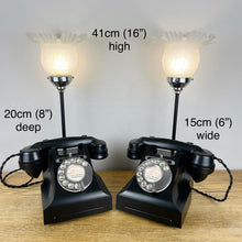 Load image into Gallery viewer, Pair Vintage Bakelite Telephone Lamps, 1930s Style Desk Lights
