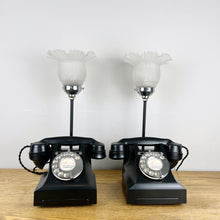 Load image into Gallery viewer, Pair Vintage Bakelite Telephone Lamps, 1930s Style Desk Lights
