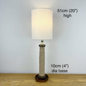 Vintage Rustic Mill Bobbin Lamp