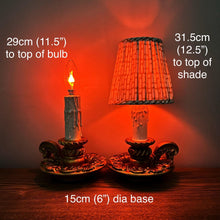 Load image into Gallery viewer, Pair Of Gold Colour Vintage French Chateau Style Chamberstick Lamps.
