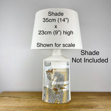 Load image into Gallery viewer, Large Vintage Tremaen Pottery Lamp, Peter Ellery Resist Design.
