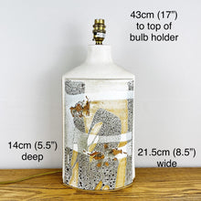 Load image into Gallery viewer, Large Vintage Tremaen Pottery Lamp, Peter Ellery Resist Design.
